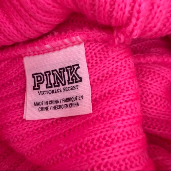 Victoria’s Secret Pink Knit Logo Flawless Pink Beanie Winter Outdoor Snow - Picture 5 of 6